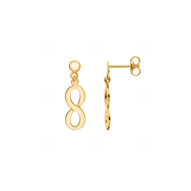 Drop Earrings 375/9 K Yellow Gold Infinity Drop Earrings 375/9 K Yellow Gold Infinity - 9K24730