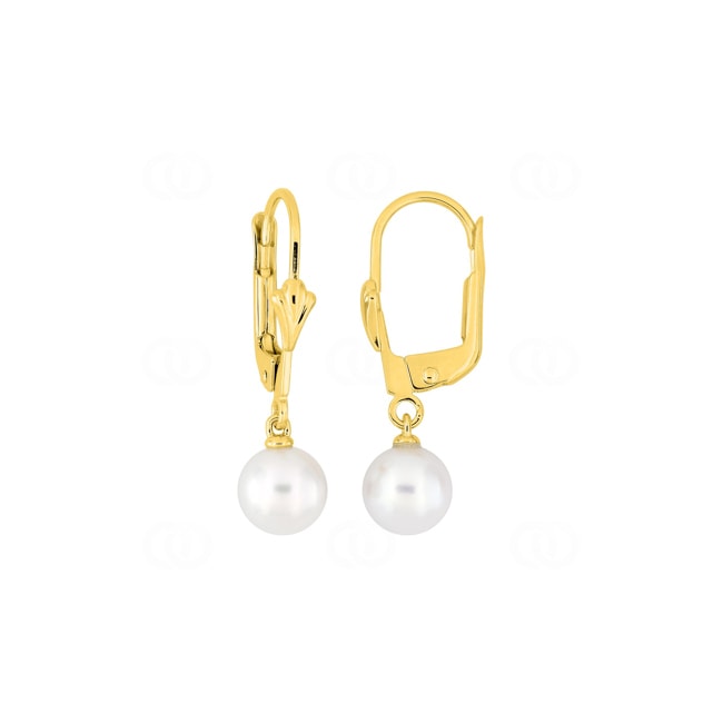 Boucles d'oreilles or jaune 375/9 ct avec perles - 297476.P0