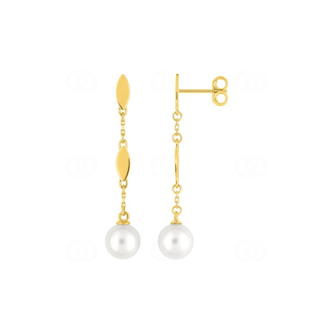 Ohrhänger 375/9 K Gelbgold mit Süsswasserzuchtperlen 6.0mm - 297155.P0