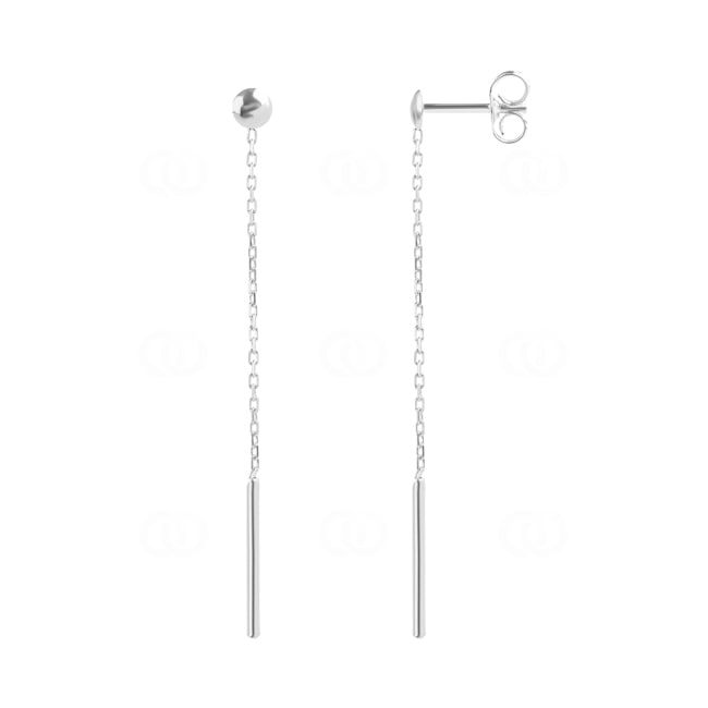 Boucles d'oreilles pendantes or gris 375/9 ct - 9K11849GR
