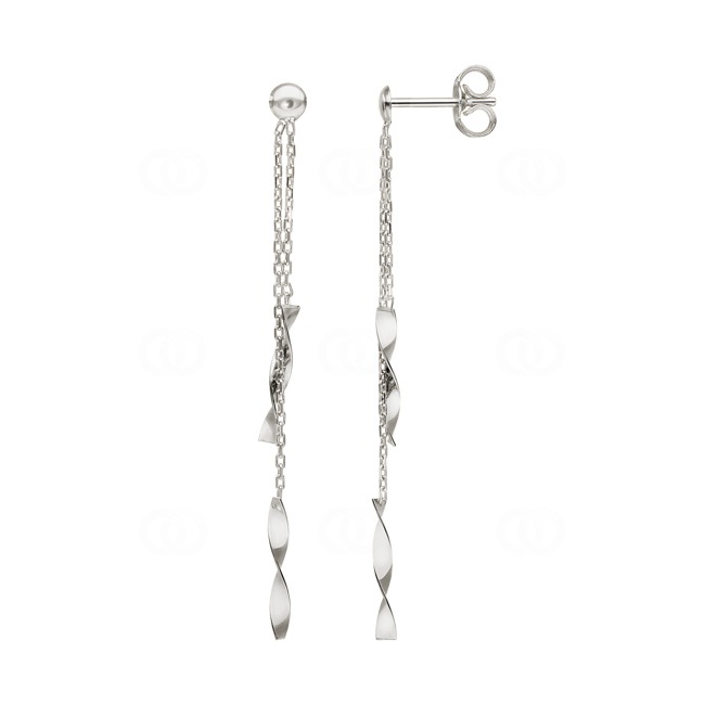 Boucles d'oreilles pendantes or gris 375/9 ct - 9K11853GR