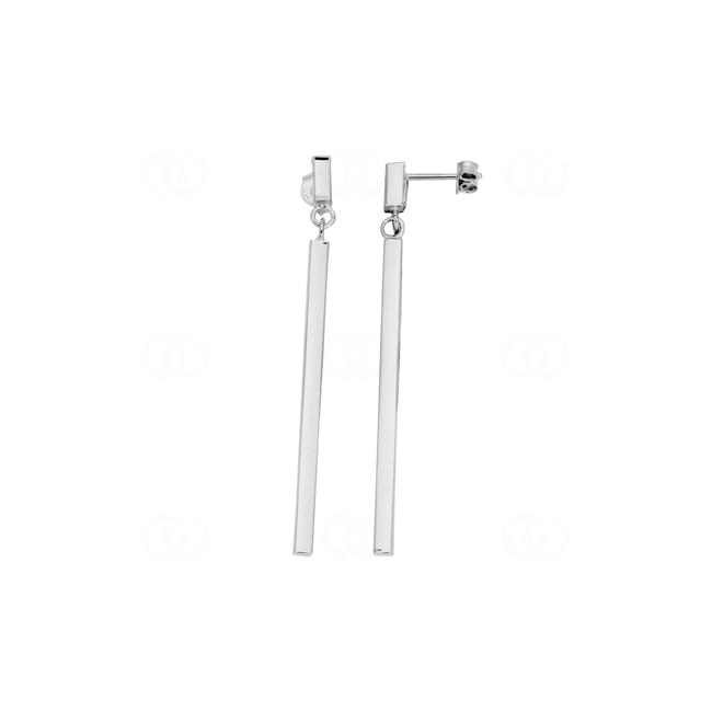 Drop Earrings 375/9 K White Gold 50mm - 9K3406GR