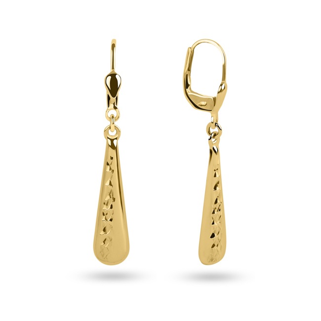 Drop Earrings 750/18 K Yellow Gold - TUE10156-241