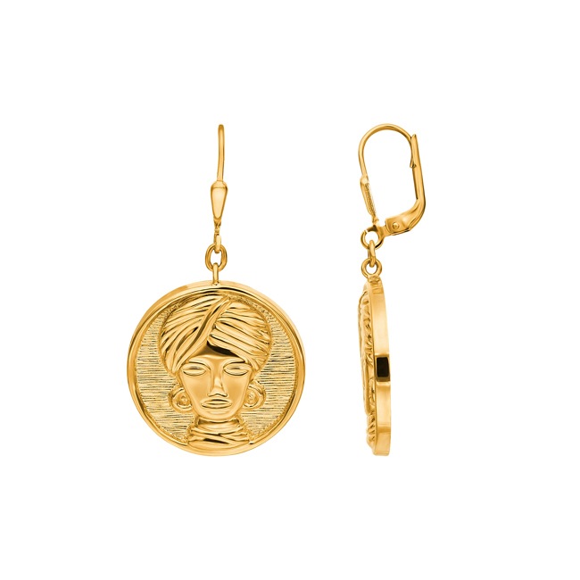 Drop Earrings 750/18 K Yellow Gold - 5679