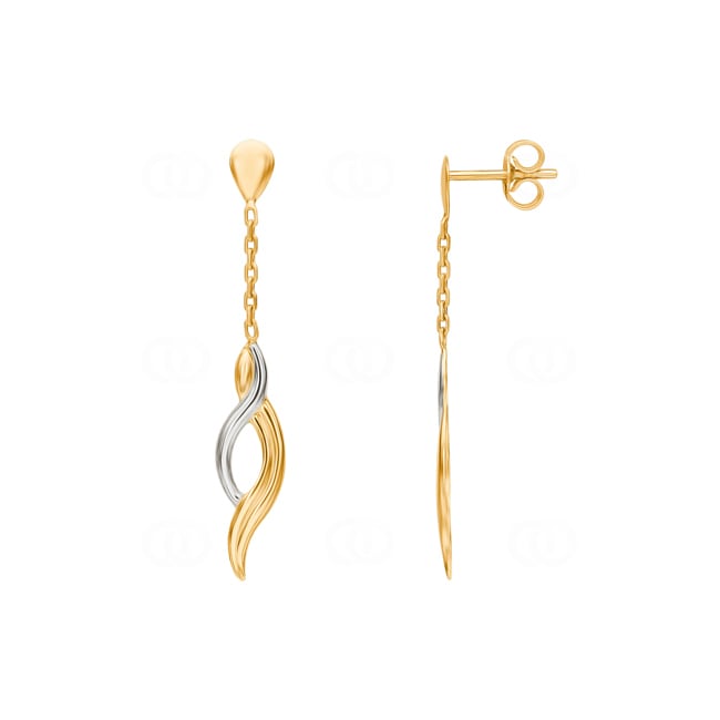 Ohrhänger 750/18 K Gelbgold bicolor - 8356