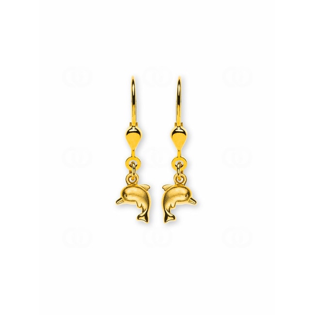 Ohrhänger 750/18 K Gelbgold, Delfin - OGO1063