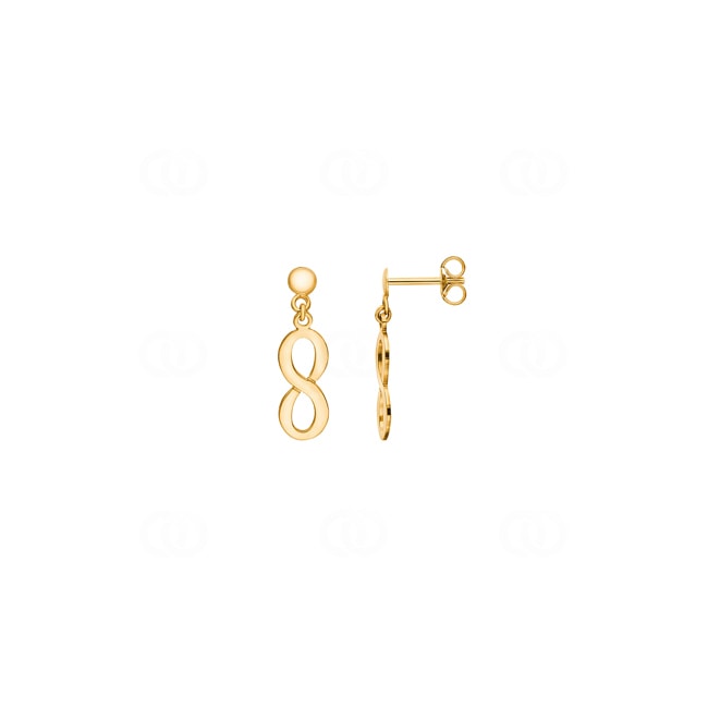 Drop Earrings 750/18 K Yellow Gold Infinity - 24730