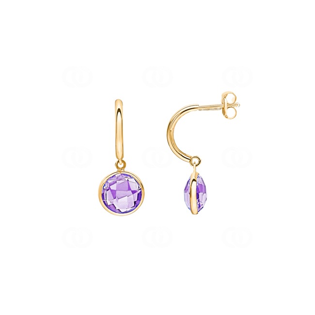 Ohrhänger 750/18 K Gelbgold mit Amethysten - 476001.7A