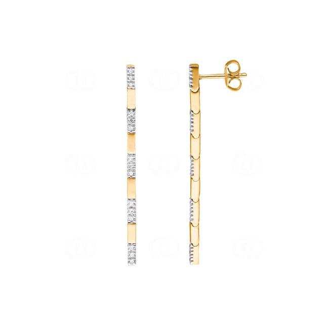 Ohrhänger 750/18 K Gelbgold mit Diamanten 0.11 ct H/si - PE02473-01-GG