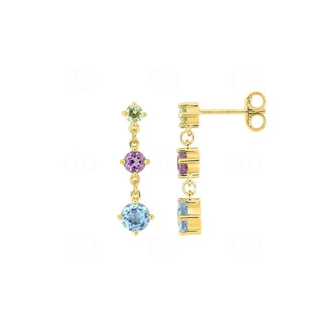 Ohrhänger 750/18 K Gelbgold mit Farbsteinen Ohrhänger 750/18 K Gelbgold mit Farbsteinen - 2.7409.V0