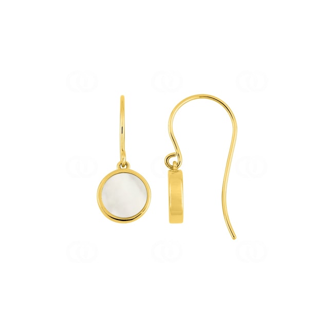 Drop Earrings 750/18 K Yellow Gold with Mother of Pearl - 2.7266.00