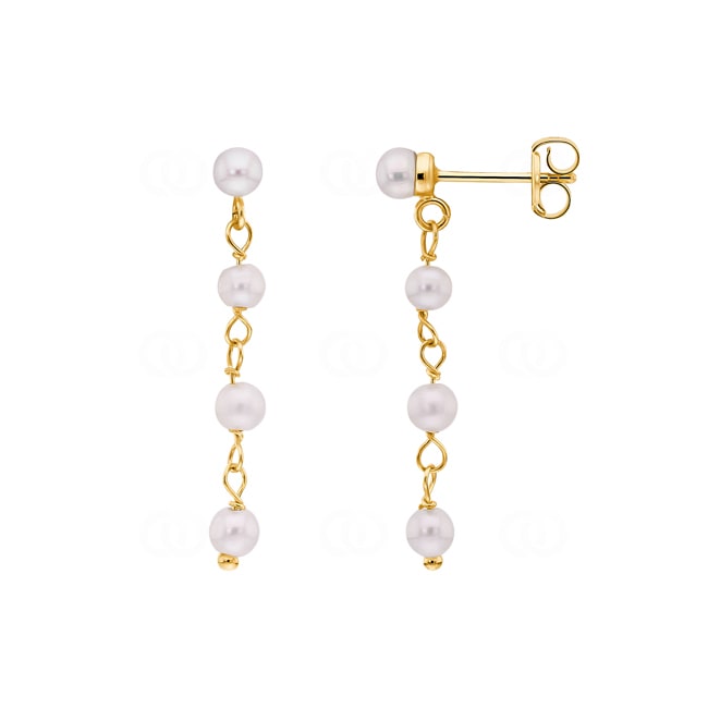 Drop Earrings 750/18 K Yellow Gold with Freshwater Pearls Drop Earrings 750/18 K Yellow Gold with Freshwater Pearls - 468461.7P