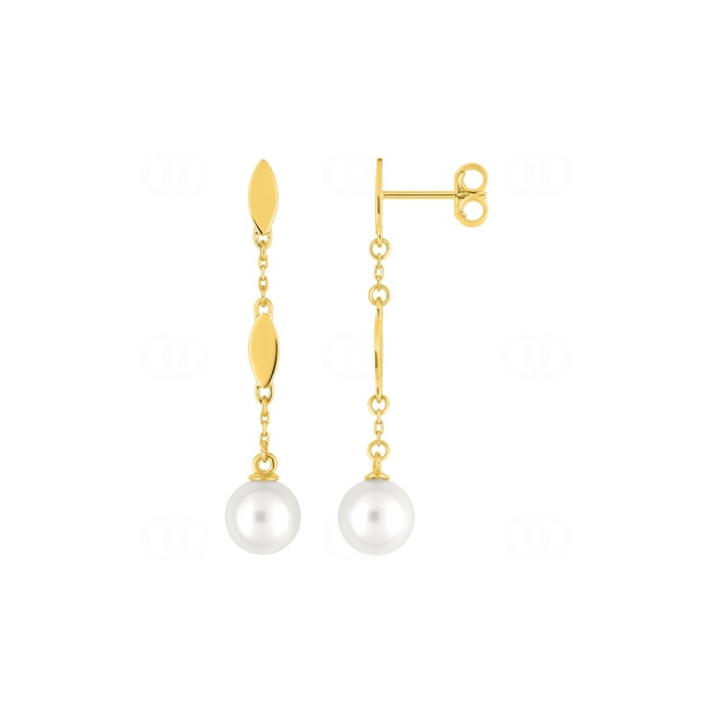 Ohrhänger 750/18 K Gelbgold mit Süsswasserzuchtperlen 6.0mm - 2.7155.P0