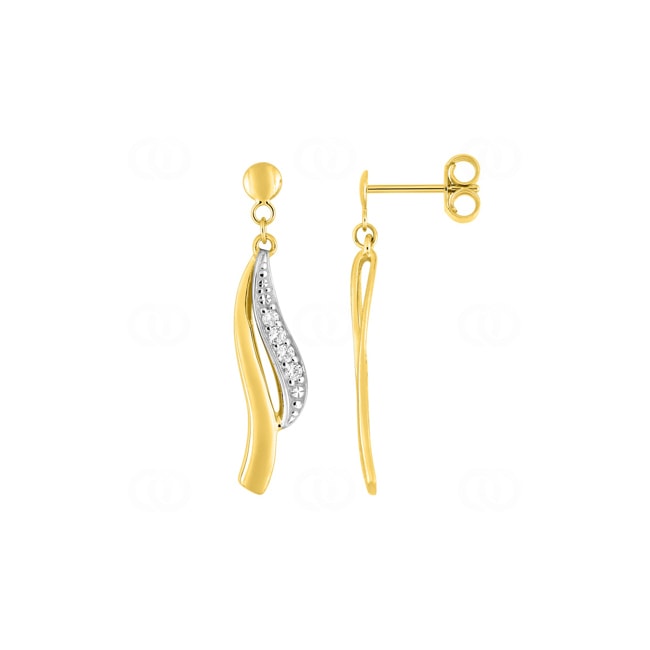 Ohrhänger 750/18 K Gelbgold mit Zirkonia - 2.7137.Z3
