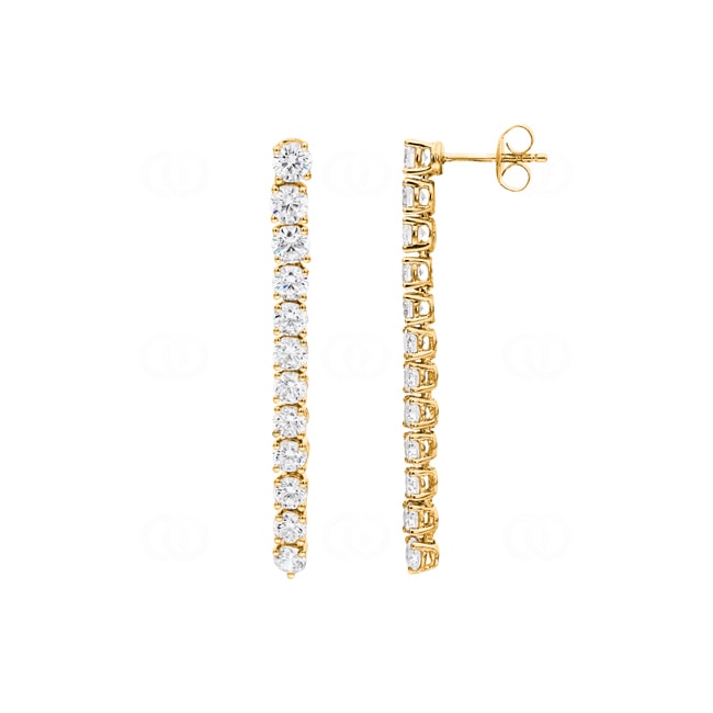 Ohrhänger 750/18 K Gelbgold mit Zirkonia - PE03875-1-GG