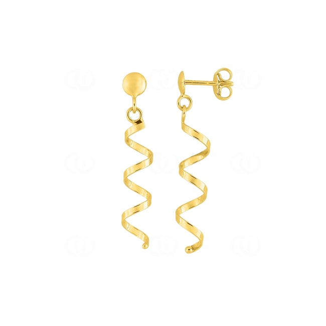Drop Earrings 750/18 K Yellow Gold Spiral - 11822.1