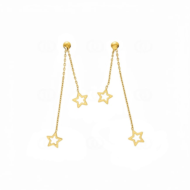 Ohrhänger 750/18 K Gelbgold Sterne - 11846