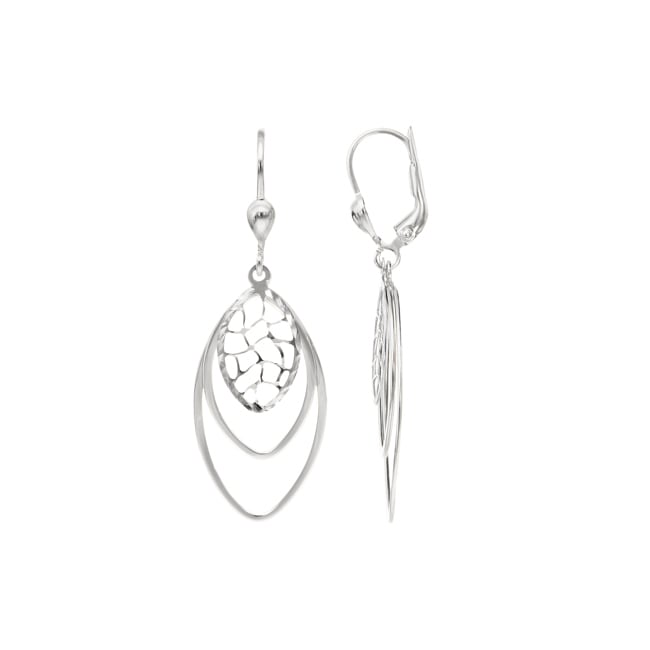 Drop Earrings 750/18 K White Gold, Fantasy Drop Earrings 750/18 K White Gold, Fantasy - OGO2008