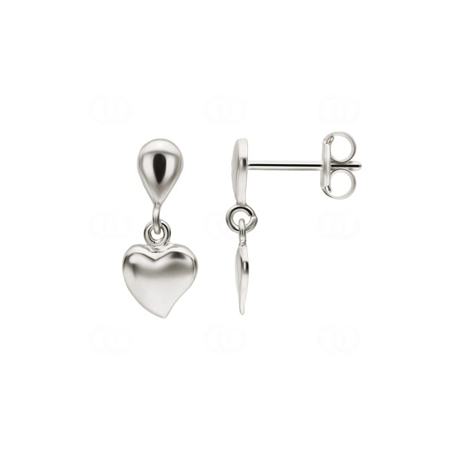 Boucle d'oreilles pendantes or gris 750/18 ct Cœur - 461191.6WG