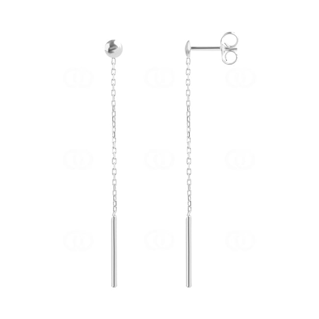 Boucle d'oreilles pendantes or gris 750/18 ct Balle - 11849GR