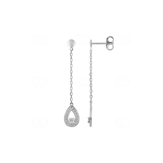 Ohrhänger 750/18 K Weissgold mit Diamanten 0.01ct. H/p1 - S18.31003