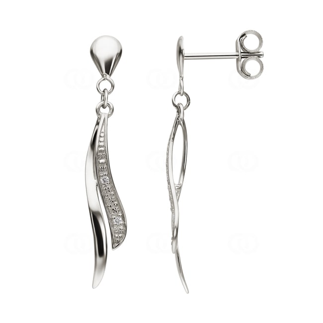 Ohrhänger 750/18 K Weissgold mit Diamanten 0.02ct. H/p1 - RG315GB5