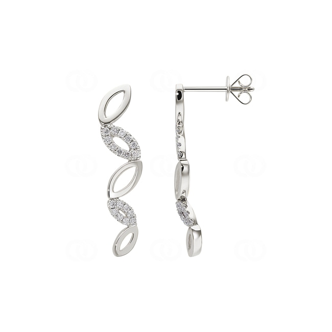 Ohrhänger 750/18 K Weissgold mit Diamanten 0.23 ct H/si - OR-26563-WG