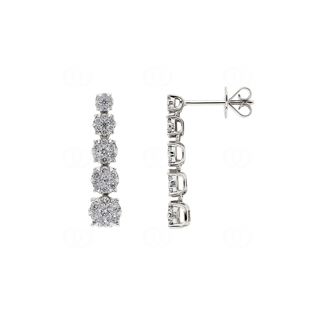 Ohrhänger 750/18 K Weissgold mit Diamanten 0.75 ct H/si - OR-69613-WG