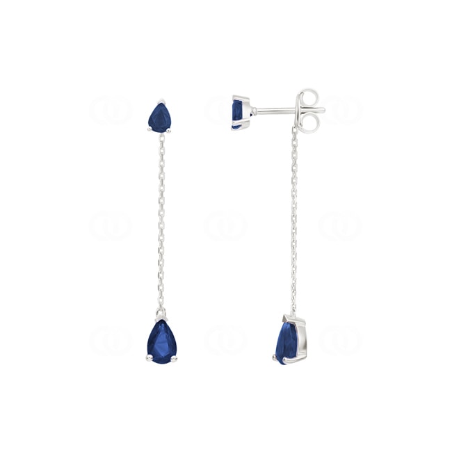 Ohrhänger 750/18 K Weissgold mit Saphiren - 2.7007.S1