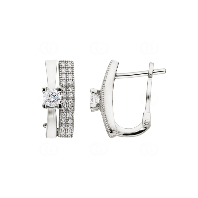 Ohrhänger 750/18 K Weissgold mit Zirkonia - 159781