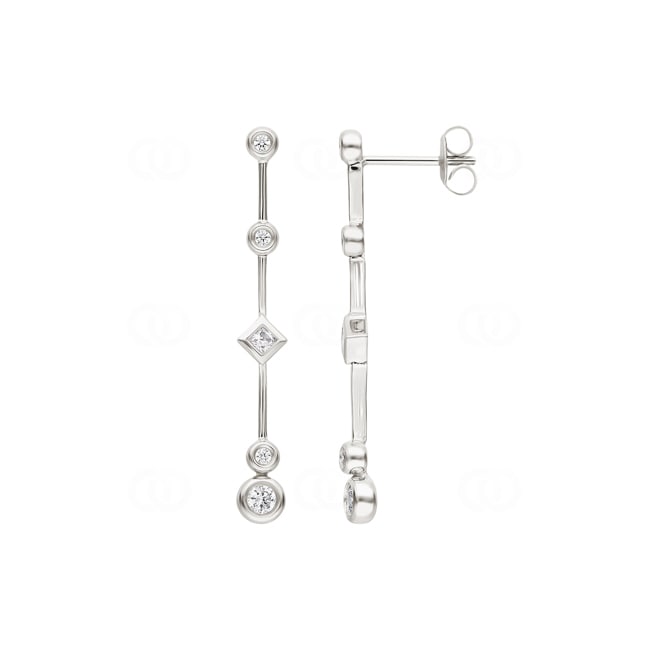 Ohrhänger 750/18 K Weissgold mit Zirkonia - PE3509-1-WG