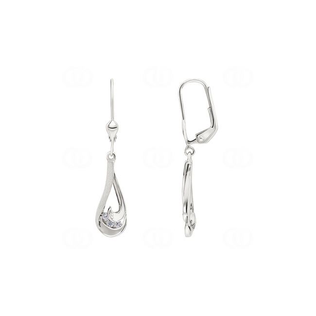 Ohrhänger 750/18 K Weissgold mit Zirkonia - PE4524/1-WG