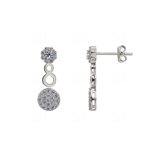 Ohrhänger 750/18 K Weissgold mit Zirkonia - LAG044-WG