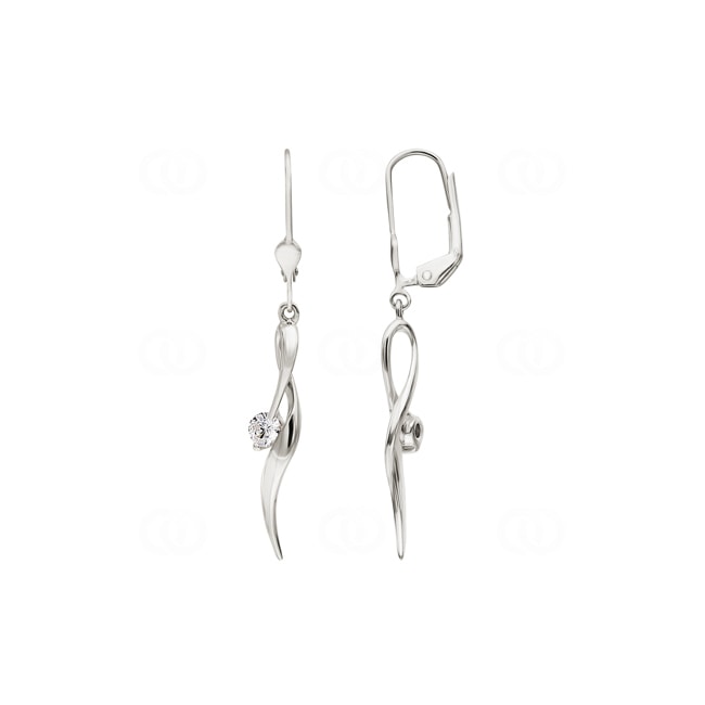 Ohrhänger 750/18 K Weissgold mit Zirkonia - PE03873-1-WG