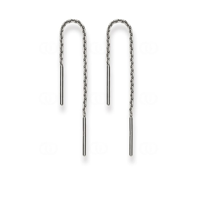 Boucle d'oreilles pendantes or gris 750/18 ct Bâtons - 1269.03201/0001