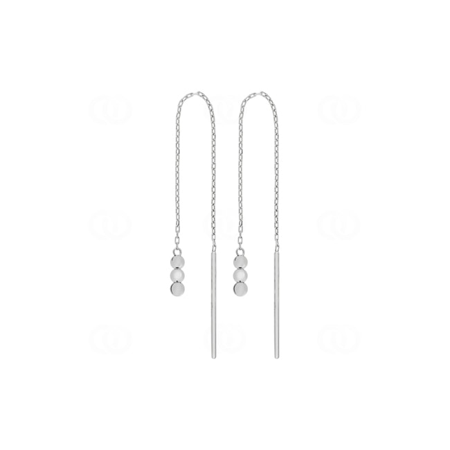 Drop Earrings 925 Silver rhodium-plated Balls - AAWA143
