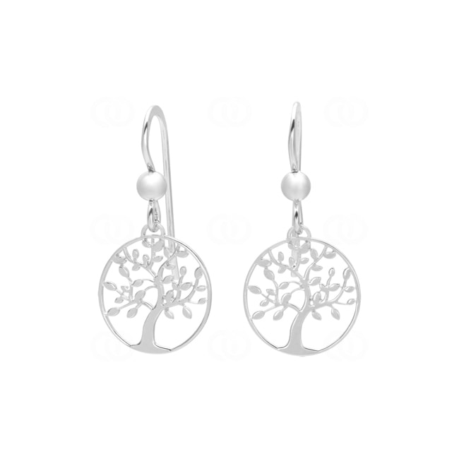 Drop Earrings 925 Silver rhodium-plated Tree of Life - 335693