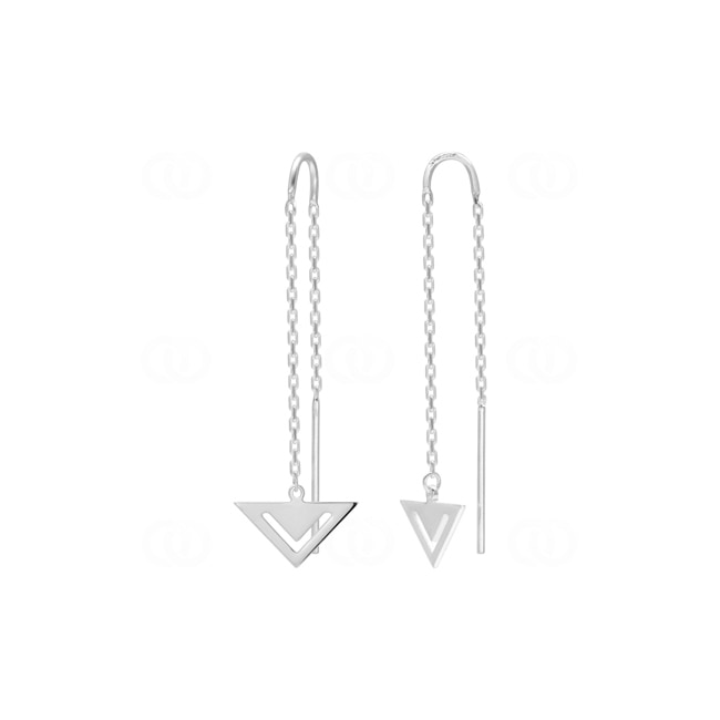 Ohrhänger 925 Silber rhodiniert Triangel - 335691