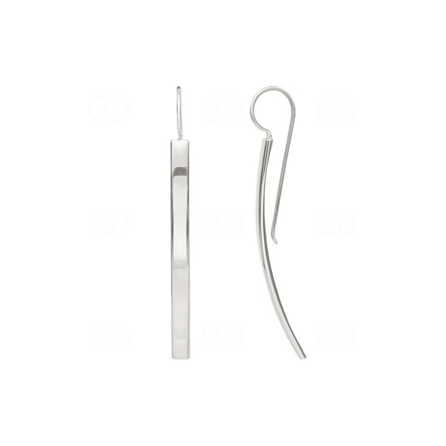 Boucles d'oreilles pendantes Argent 925 rhodié 49mm Boucles d'oreilles pendantes Argent 925 rhodié 49mm - 305372