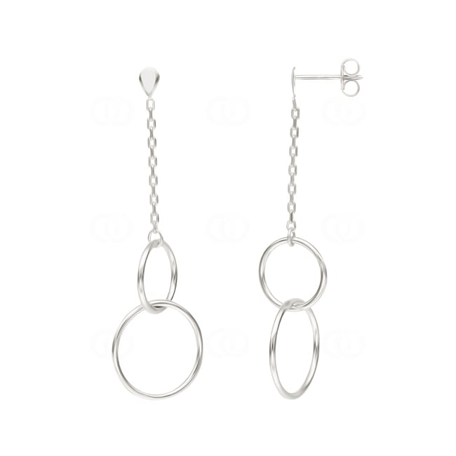 Ohrhänger 925 Silber rhodiniert 50mm - 335437