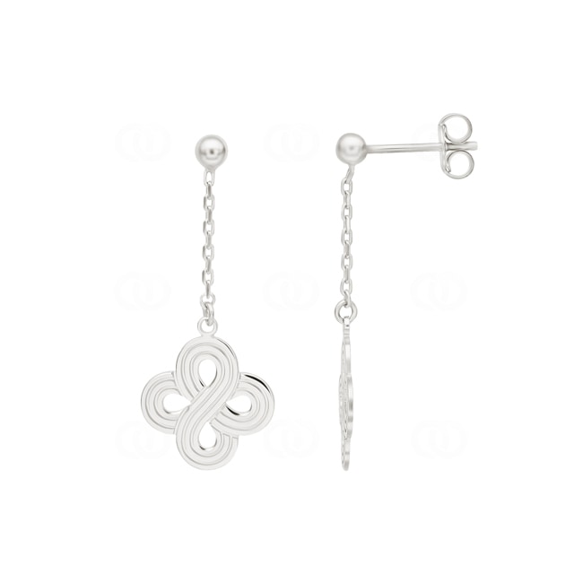 Boucles d'oreilles pendantes Argent 925 rhodié, Doulbe Infinity Boucles d'oreilles pendantes Argent 925 rhodié, Doulbe Infinity - 335686