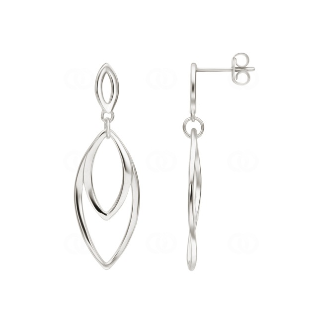 Drop Earrings 925 Silver rhodium-plated Fantasy 37mm - AAWZ01