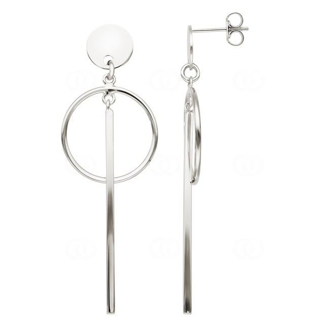 Ohrhänger 925 Silber rhodiniert Fantasie 46mm - 335690