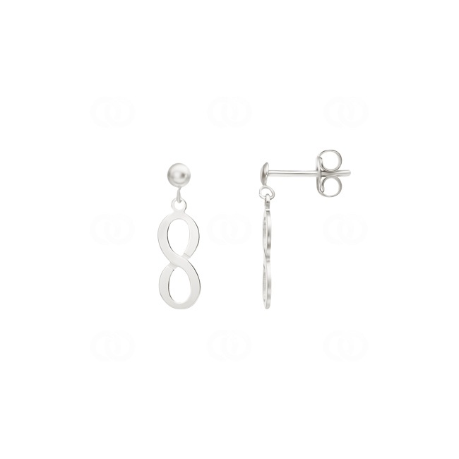 Ohrhänger 925 Silber rhodiniert, Infinity - 335448