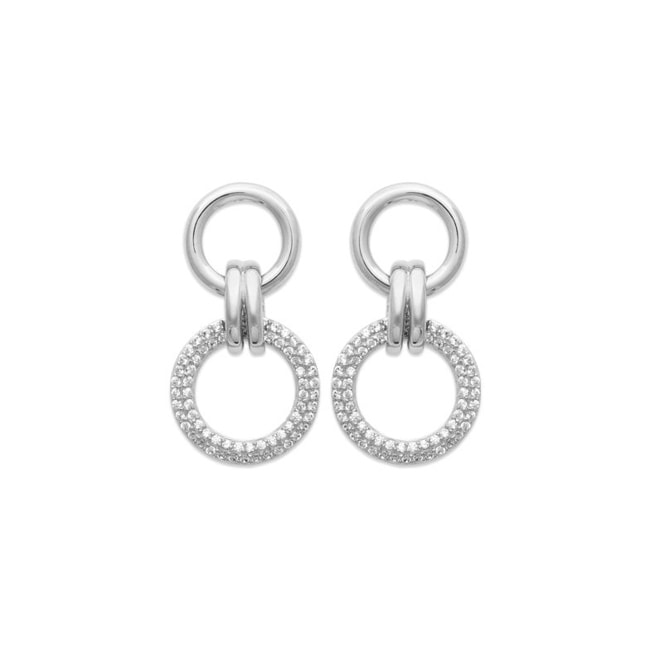 Ohrhänger 925 Silber rhodiniert mit Zirkonia - OR-1583710-925