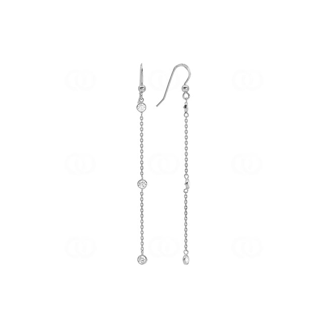 Drop Earrings 925 Silver rhodium-plated with Cubic Zirconia - 305055.1