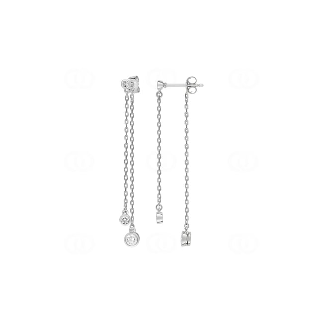 Ohrhänger 925 Silber rhodiniert mit Zirkonia - ASWA220Z