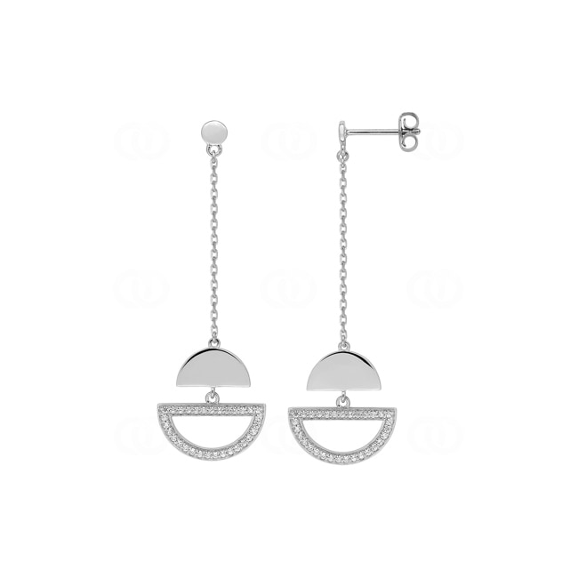 Drop Earrings 925 Silver rhodium-plated with Cubic Zirconia - S10.35102
