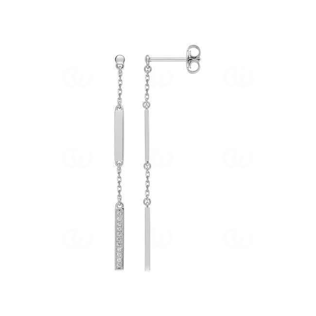 Ohrhänger 925 Silber rhodiniert mit Zirkonia - S10.35105