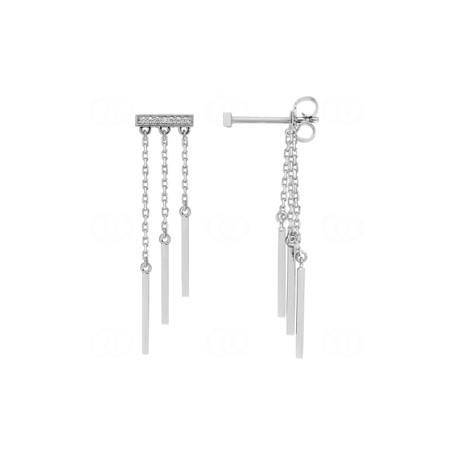 Drop Earrings 925 Silver rhodium-plated with Cubic Zirconia - S10.35106